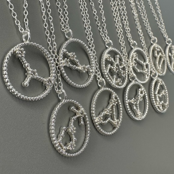 Sterling Silver Zodiac Constellation Necklaces - Picture 3 of 17